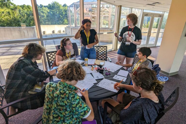 Campers playing DnD