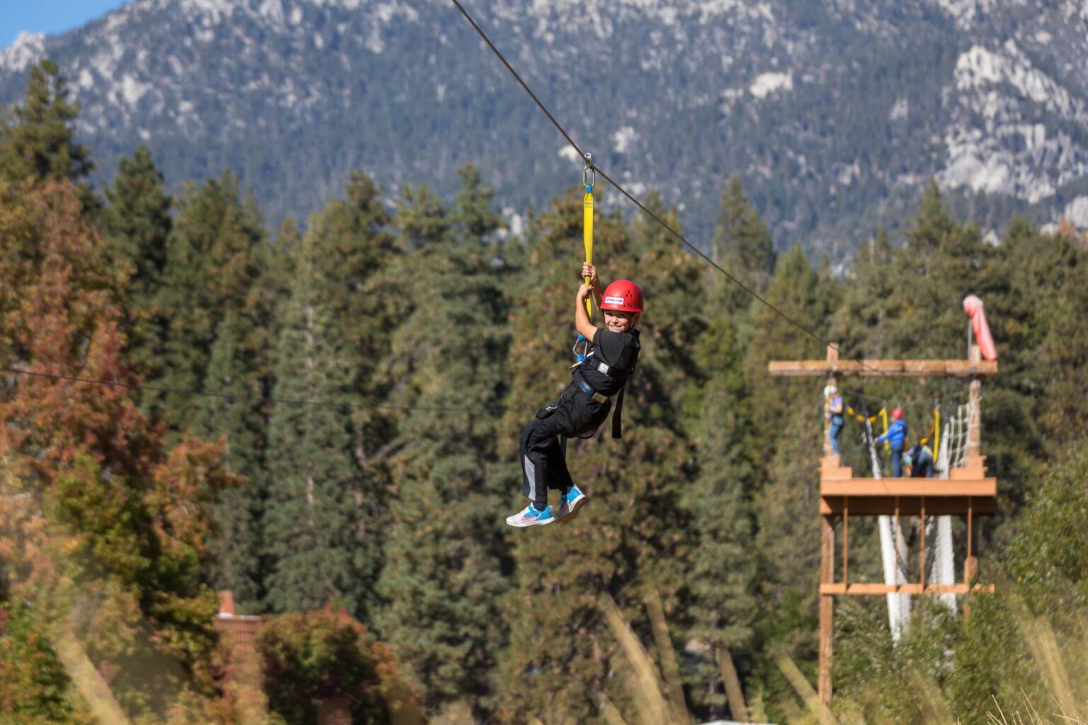 Boy on zipline