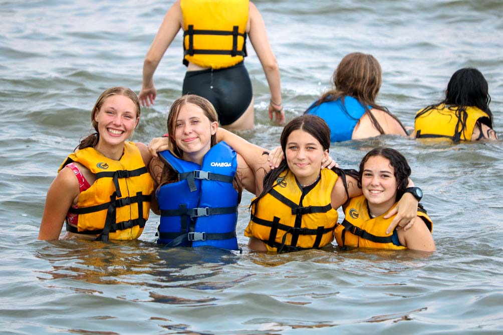 Girls enjoying the lake