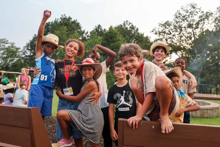 Happy group of campers