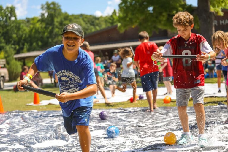 Boys on slip n slide
