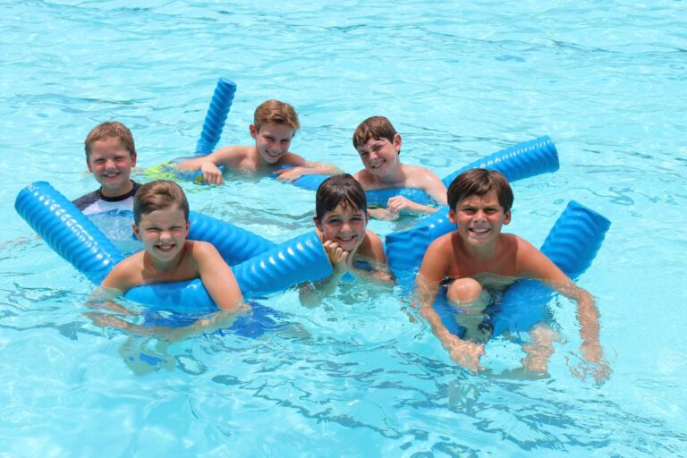 Boys in a pool
