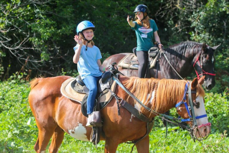 Girl riding a horse