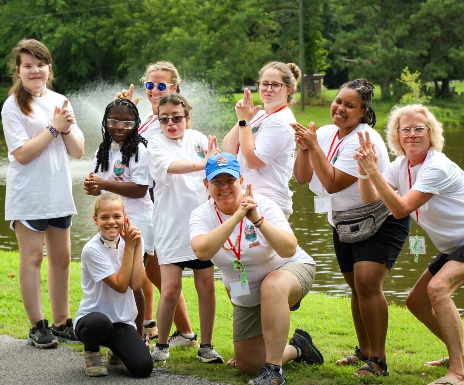 Group of campers posing