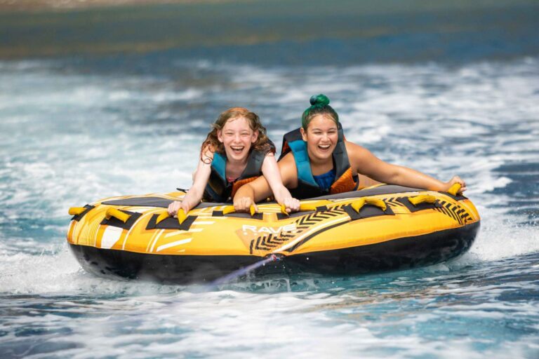 Girls tubing