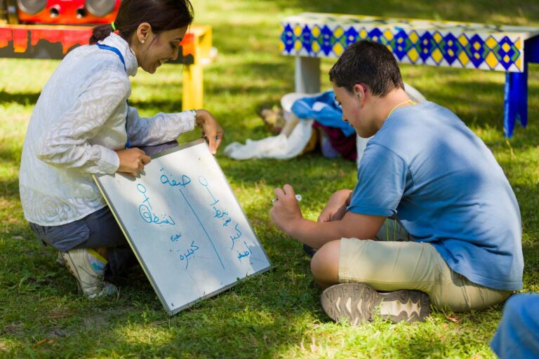 Camper practice writing a new language