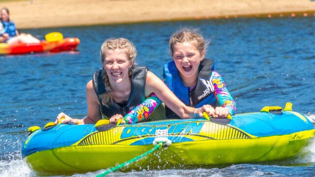 Girls tubing