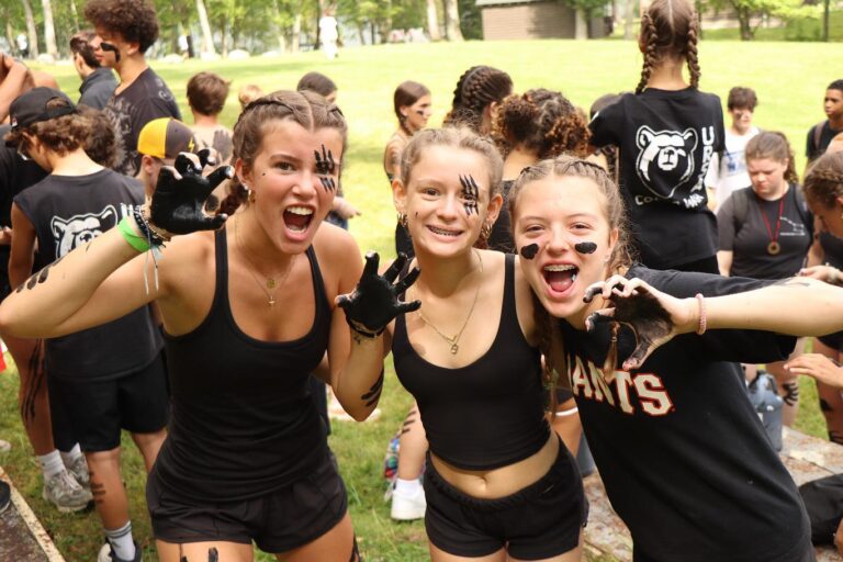 Girls with face paint