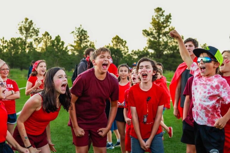 Campers cheering