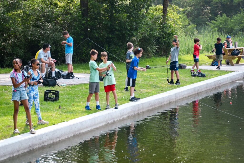 Campers fishing