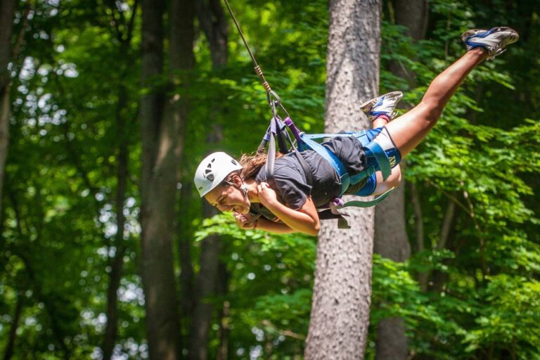 Girl on giant swing
