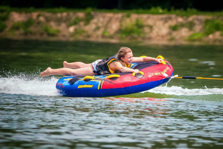 Girl tubing