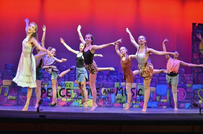 Girls dance performance