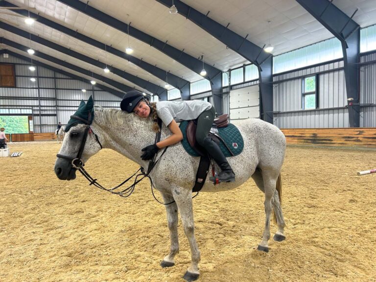 Girl riding a horse