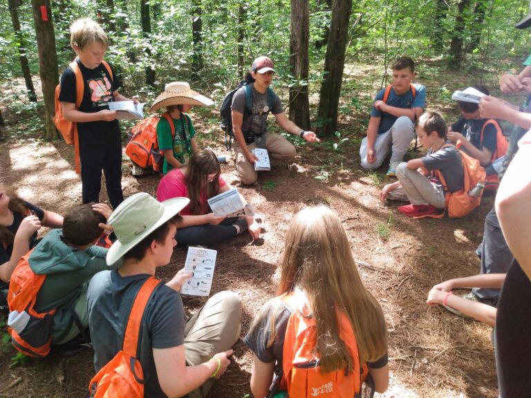 Kids learning earth science