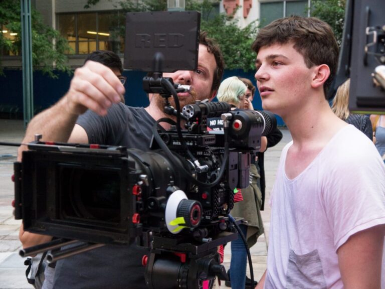 Camper with video camera