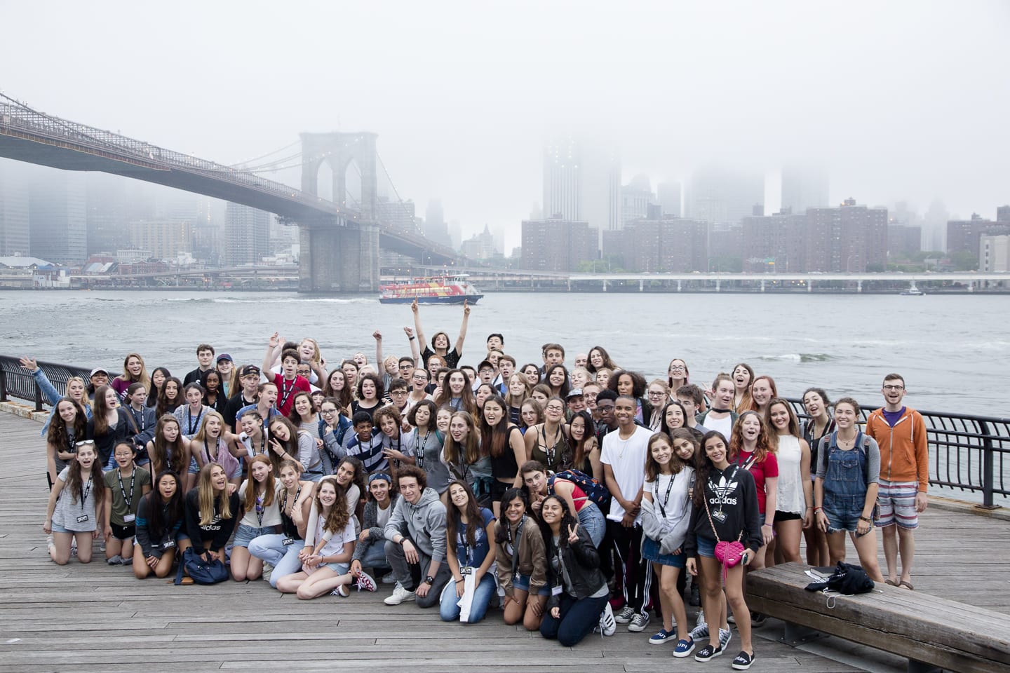 Group near Brooklyn Bridge