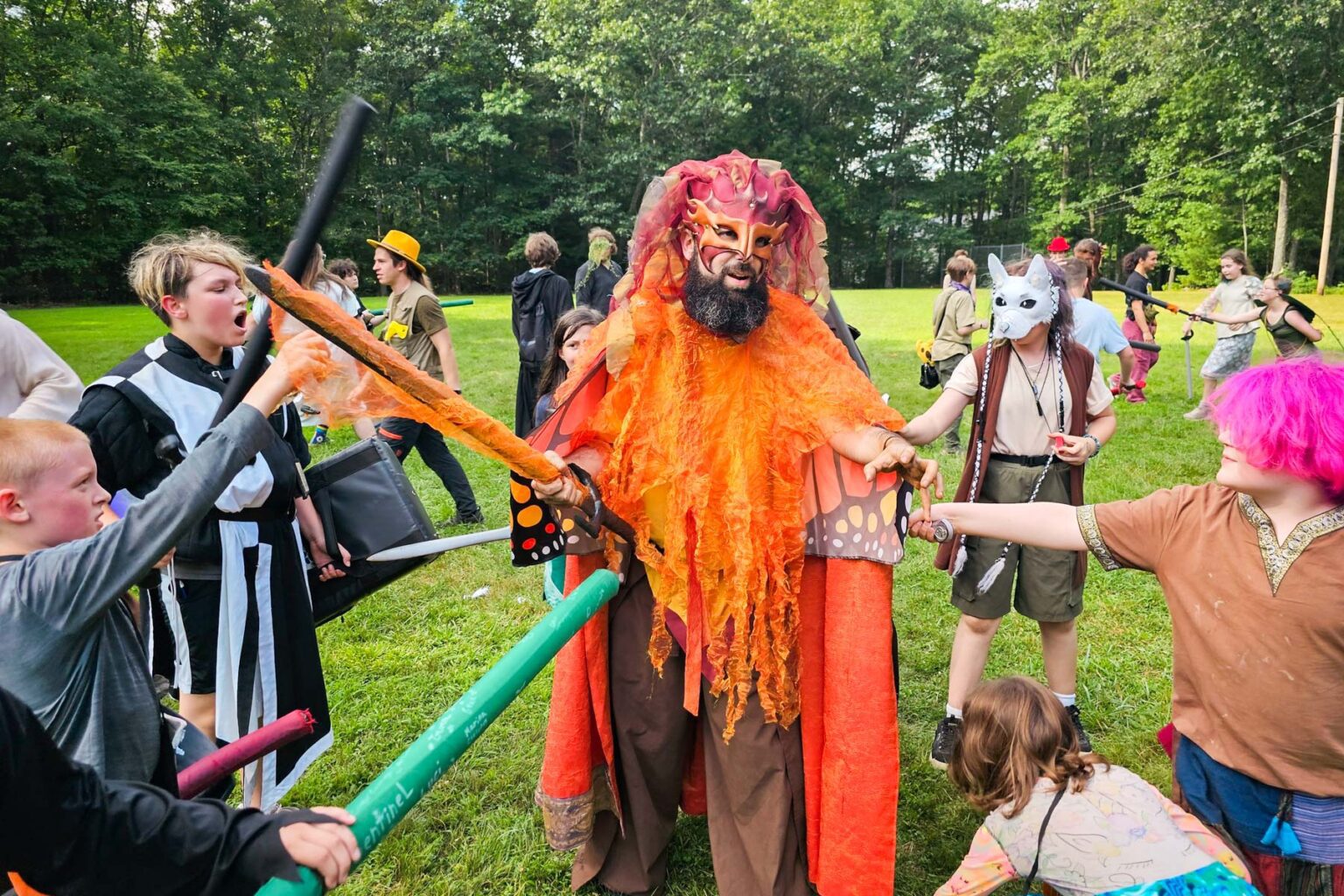 Campers LARPing