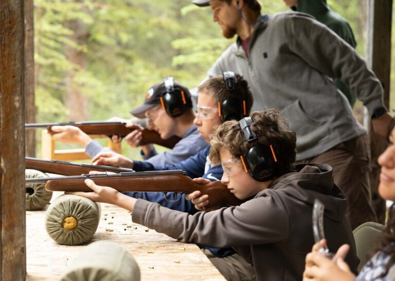 Boys at riflery range