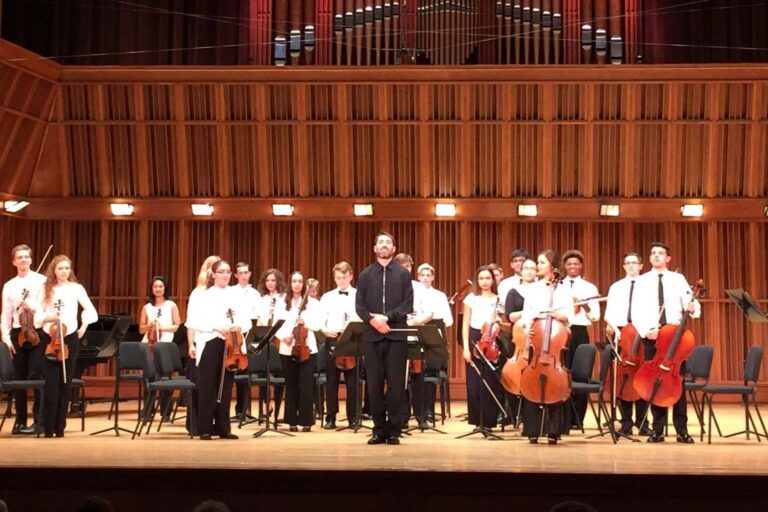 Chamber music group on stage