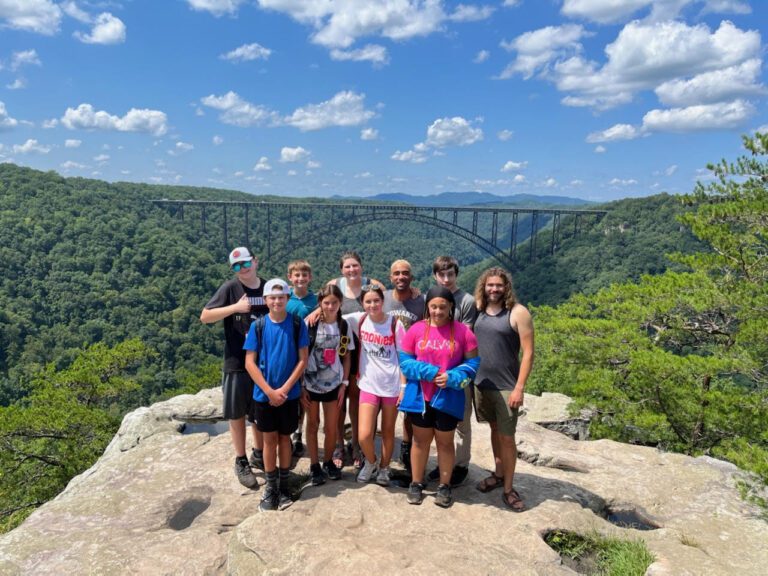 Group of hikers on summit