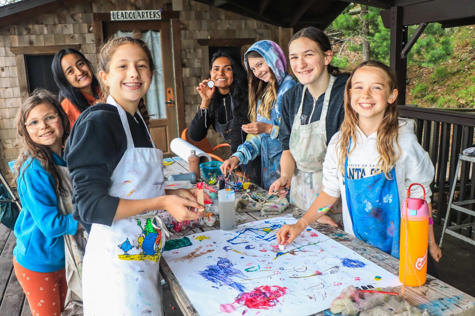 Girls art class