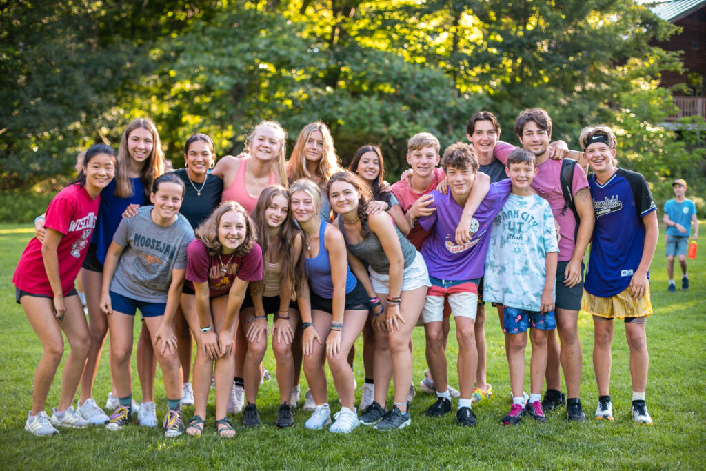 Group of teen campers