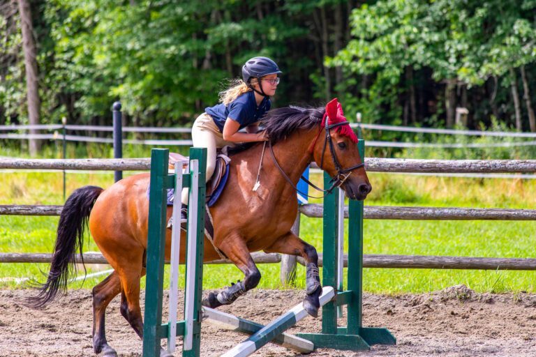 Girl riding a horse