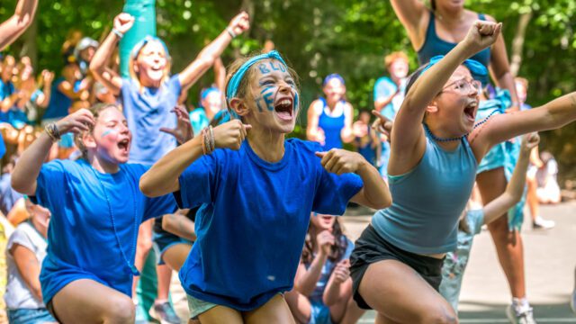 Spirited group at camp