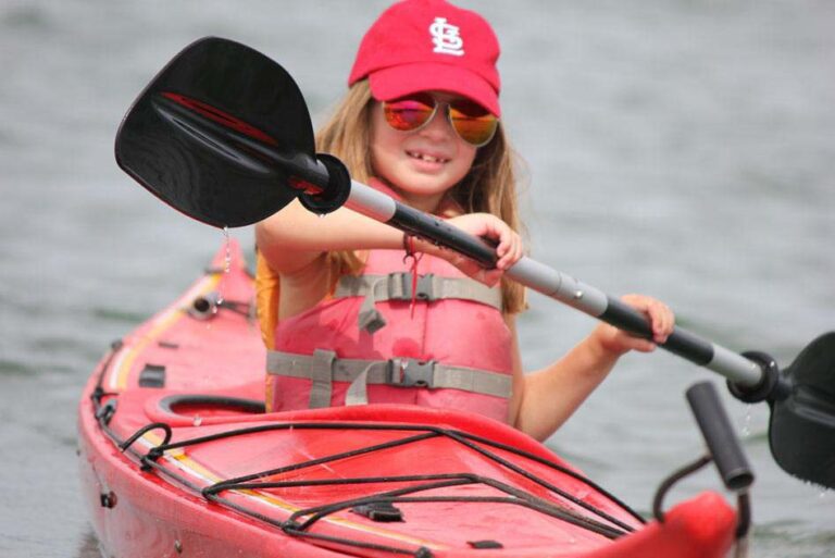 Girl kayaking