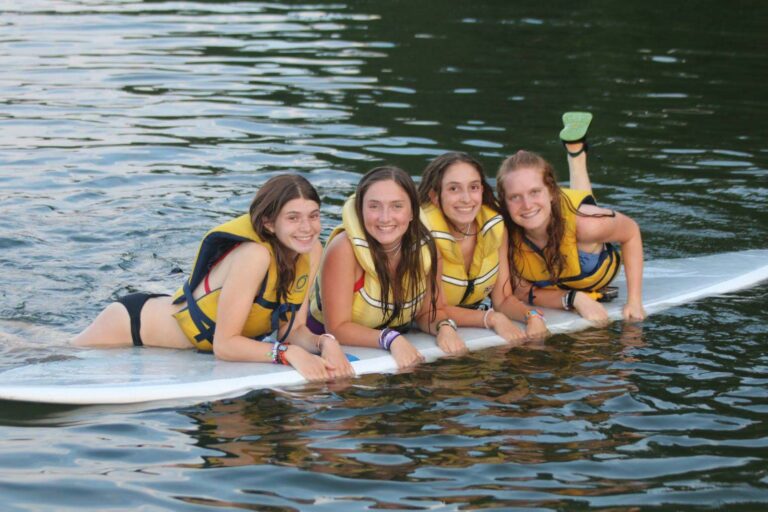 Girls on paddleboard