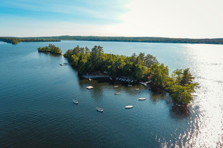 Aerial of Pine Island Camp