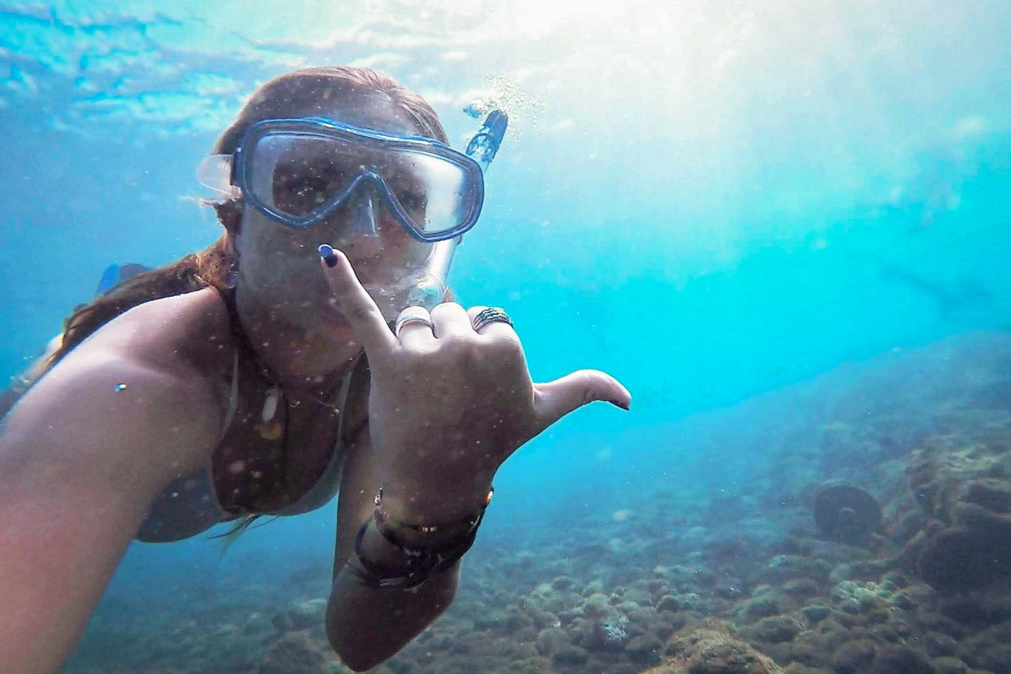 Girl snorkeling