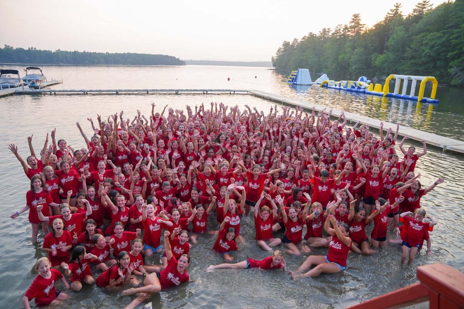 Whole camp cheering