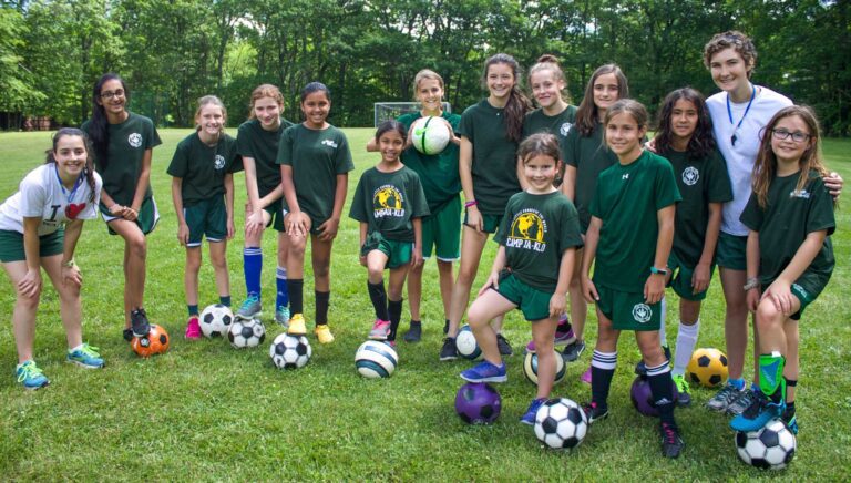 Soccer group at camp