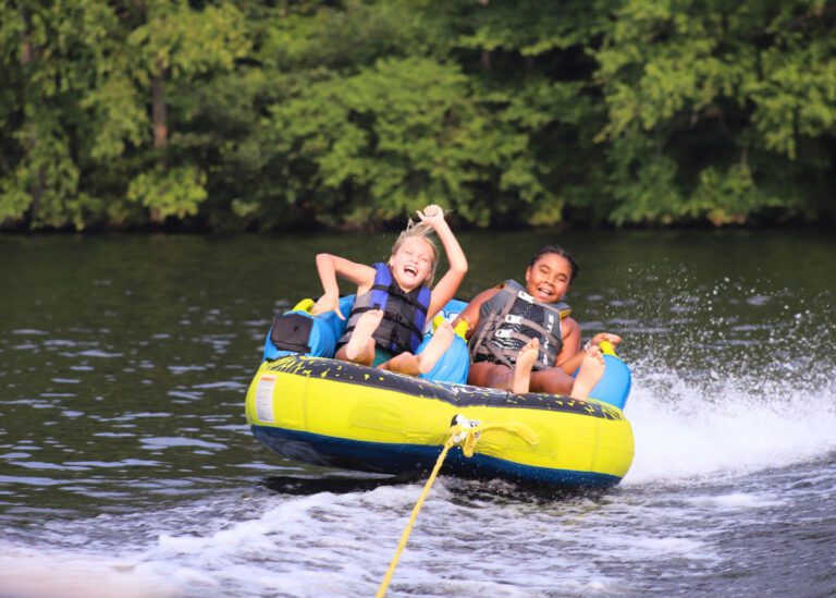 Girls tubing