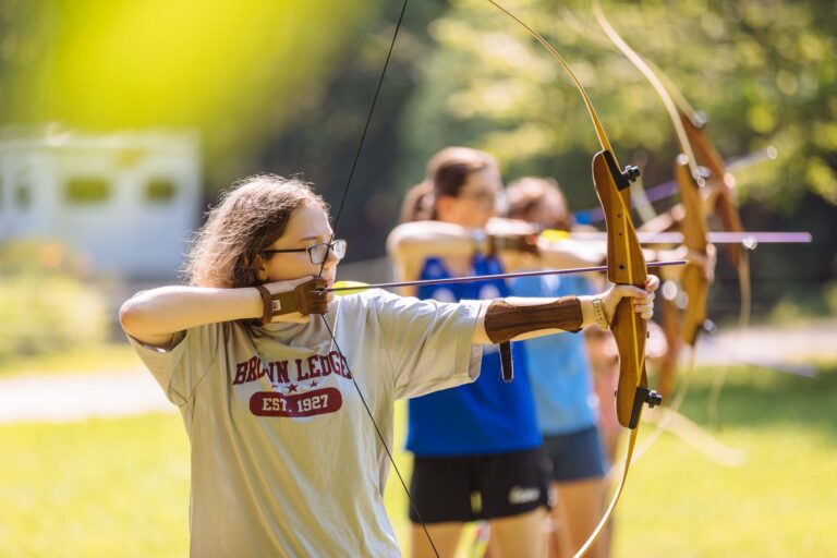 Girl with archery bow