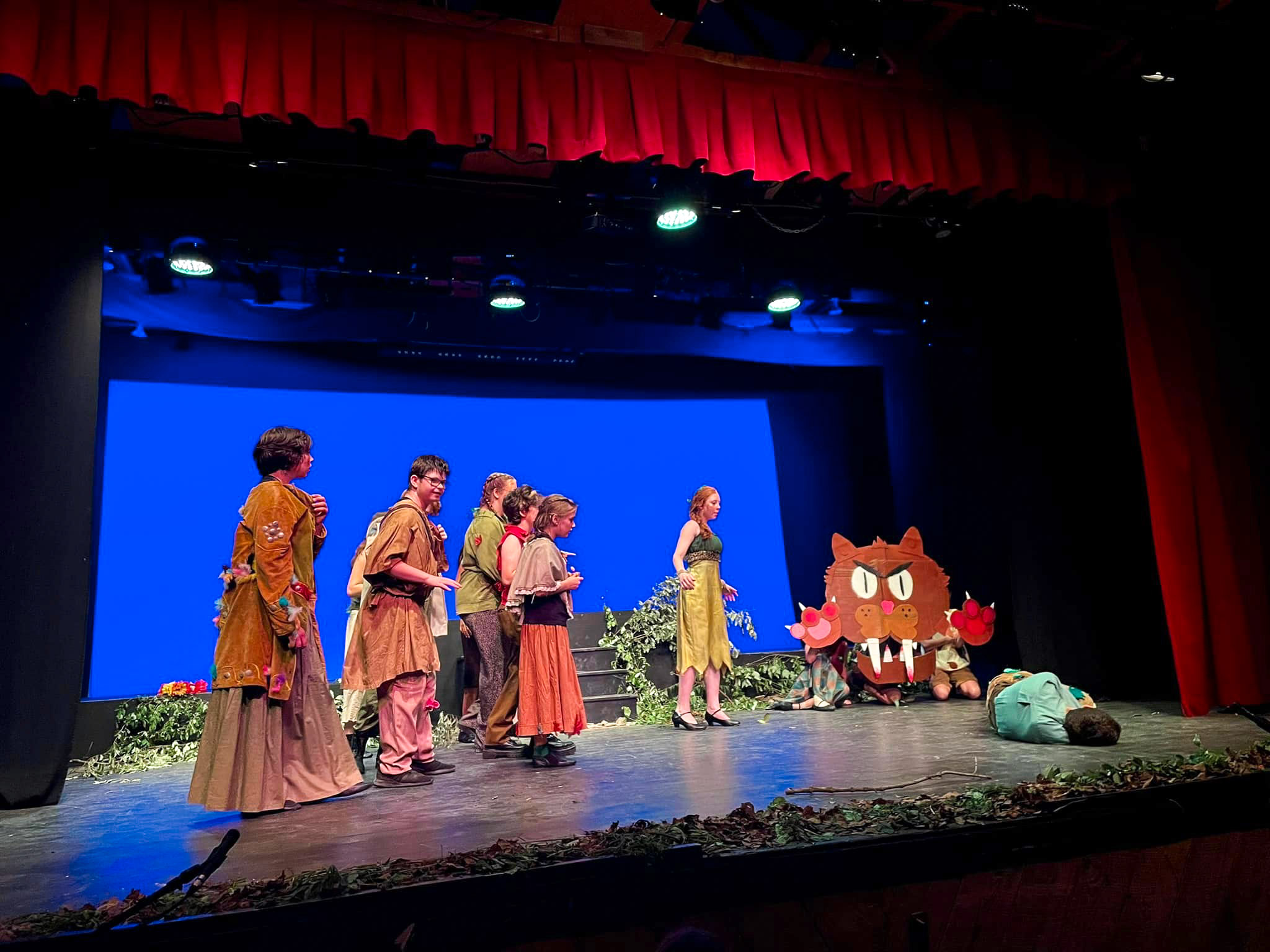 Campers performing a theatre production