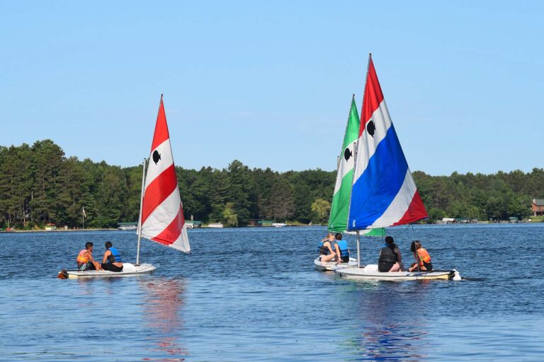 Campers sailing