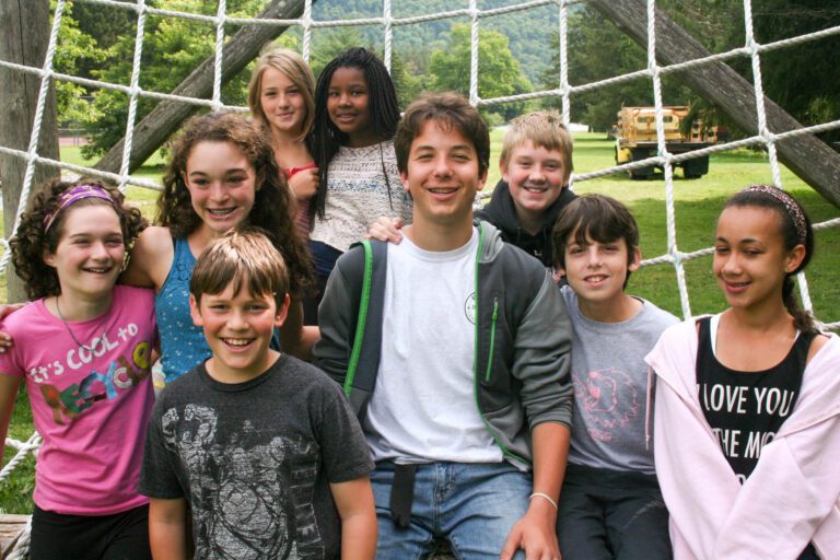 Happy group of campers