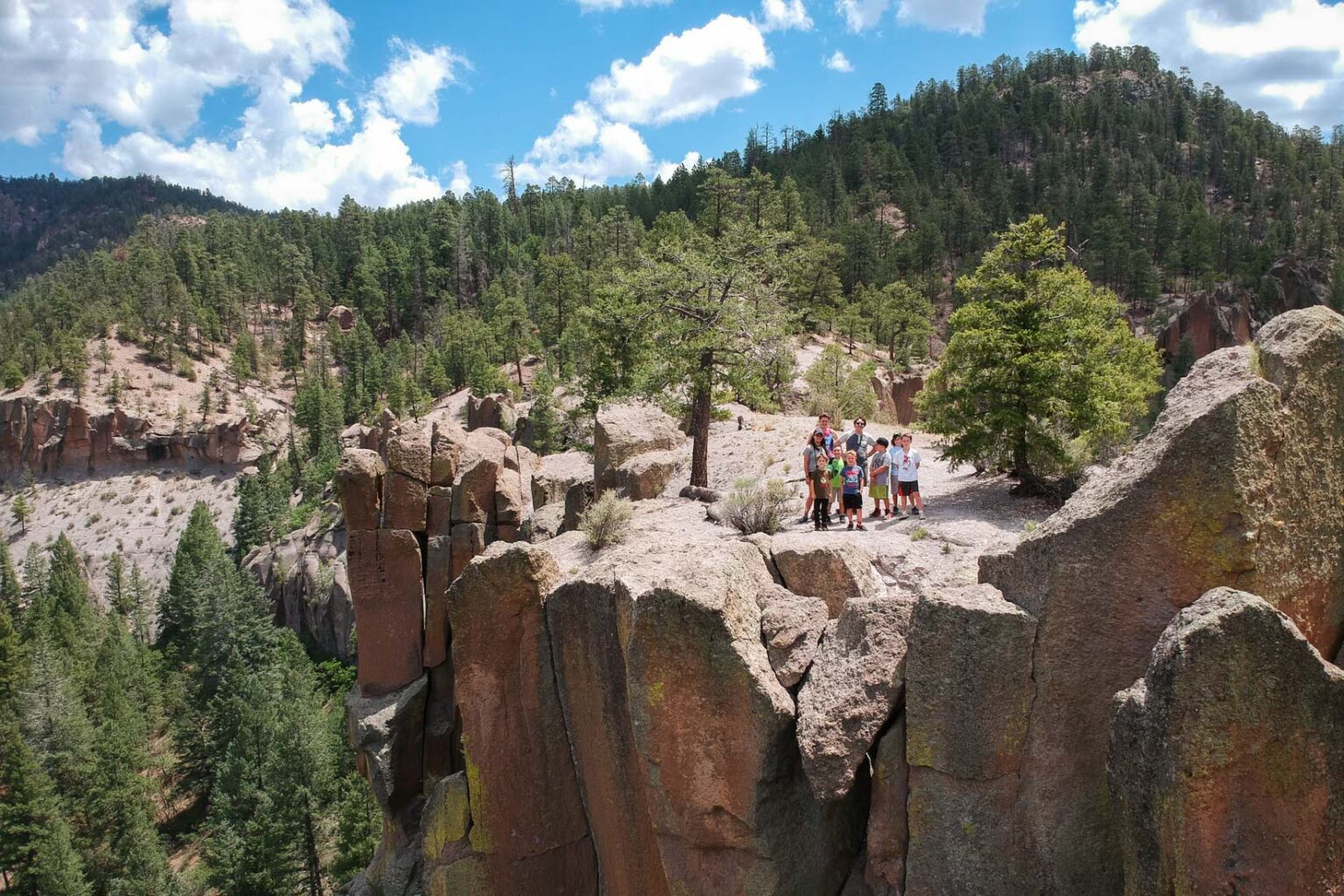 Campers hiking