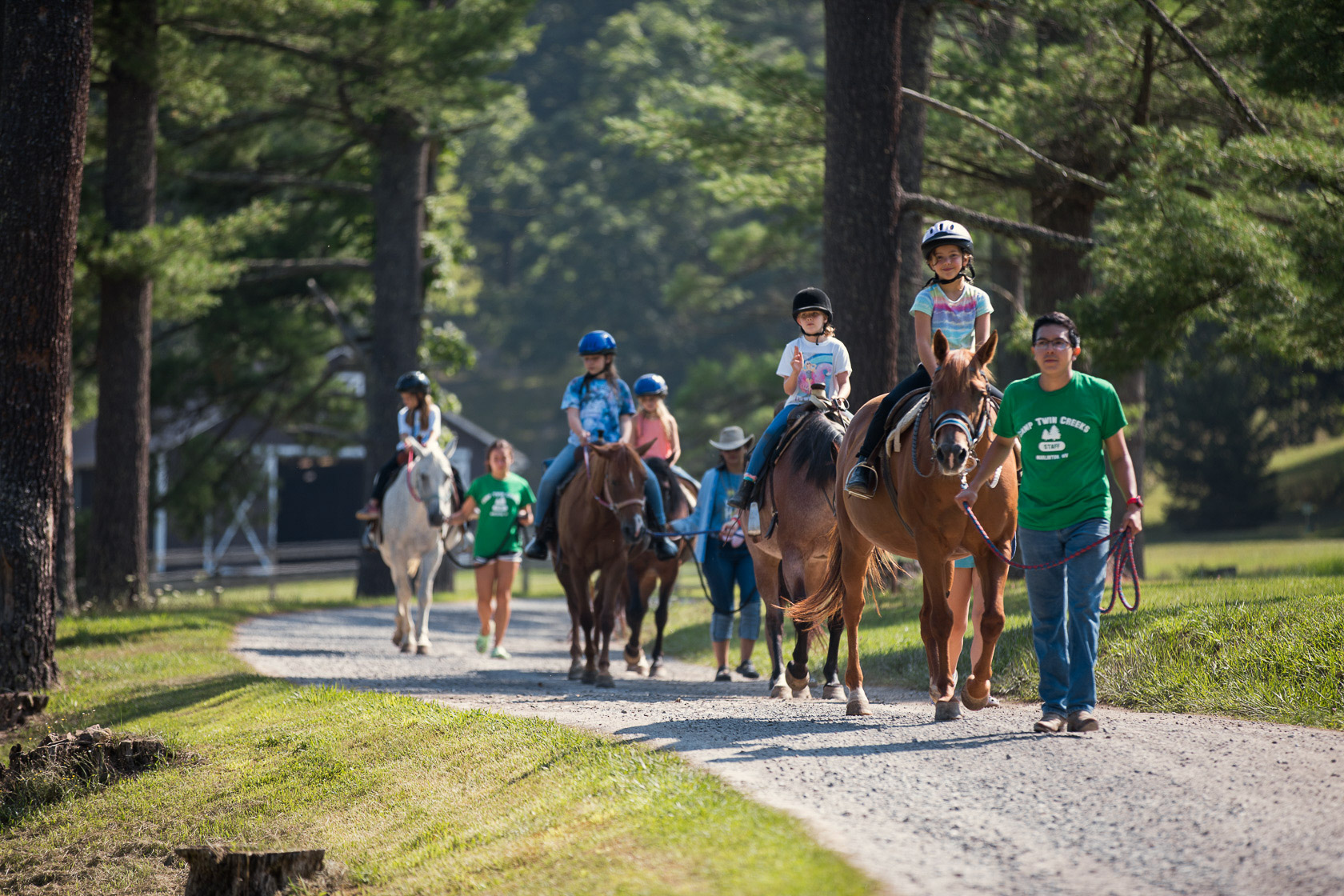 Campers on a trail ride