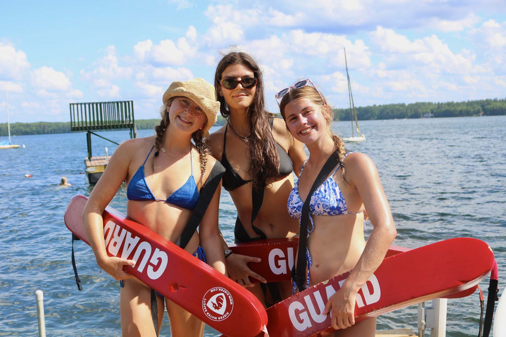 Girls learning lifeguarding