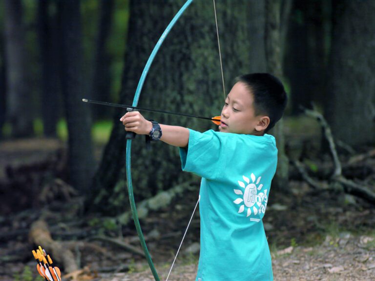 Boy with archery bow
