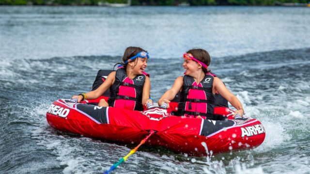 Girls tubing