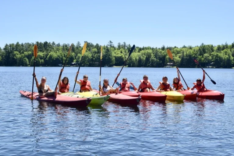 Campers in kayaks