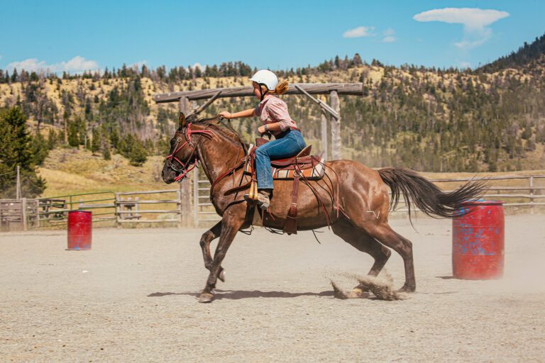 Girl riding a horse
