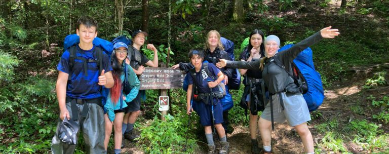 Teen backpackers
