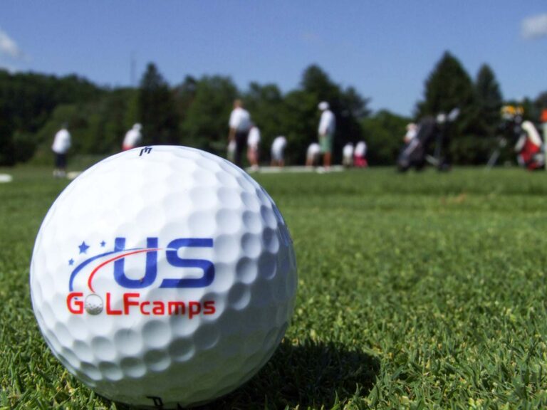 Golf ball branded with logo