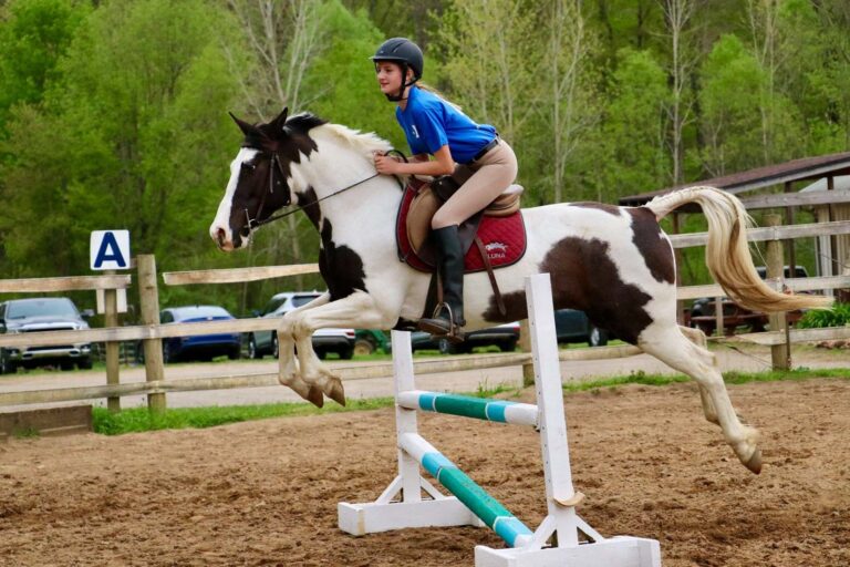 Girl riding a horse